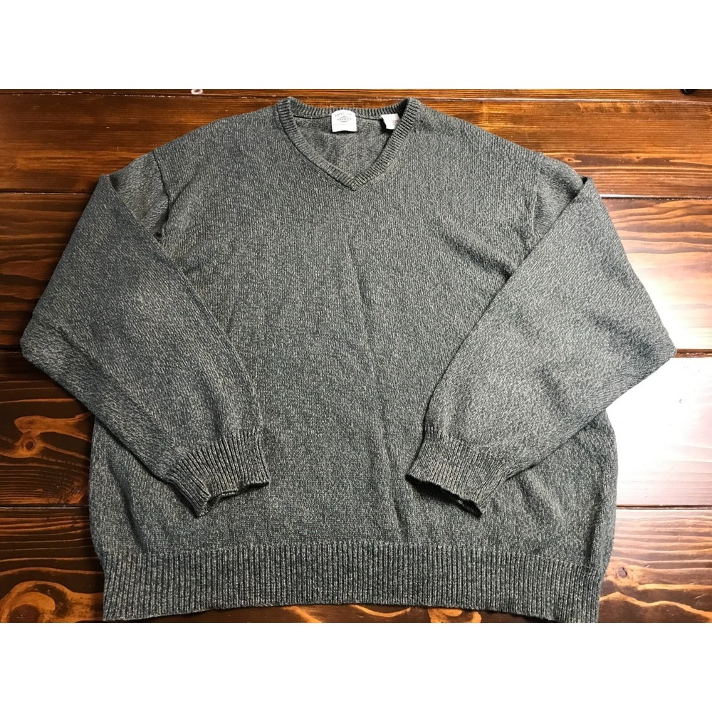 Latitude Sweater, Men's Size Large, Gray Tan, V-neck, Long Sleeve, Pullover